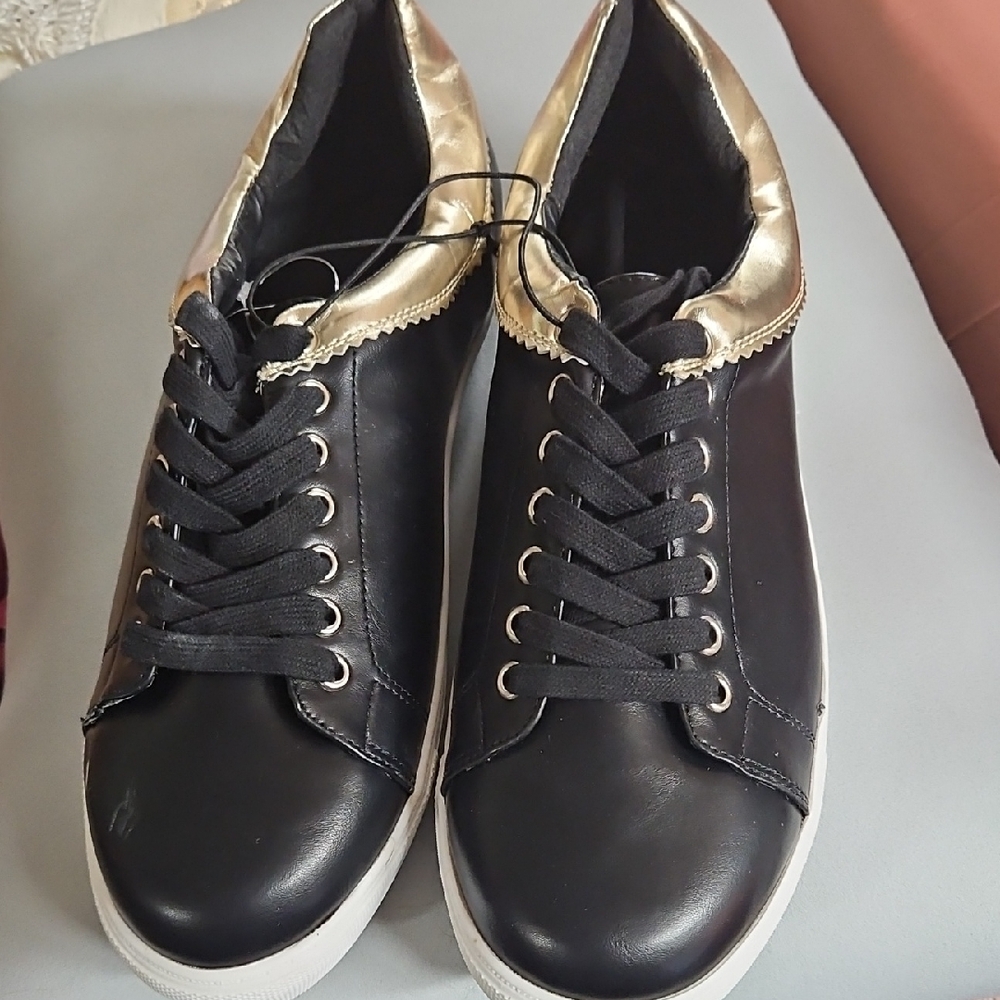 Torrid Black and Gold Sneakers